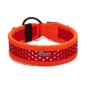 Preview: SOFTY Halsband | Länge: 40-46cm | Breite: 4,3cm | Farbe: orange/rot